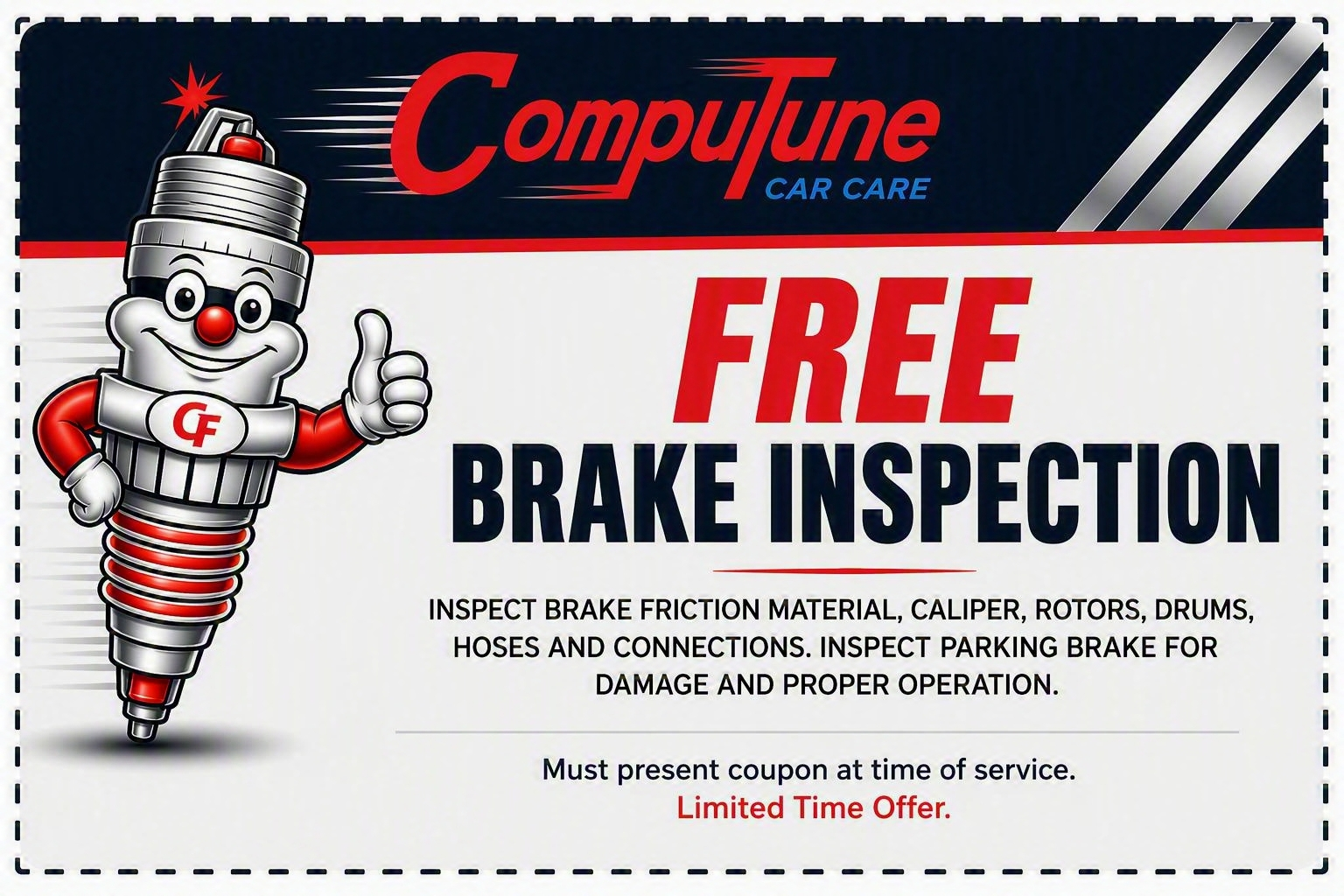 Free Brake Inspection coupon — CompuTune Car Care Norfolk VA